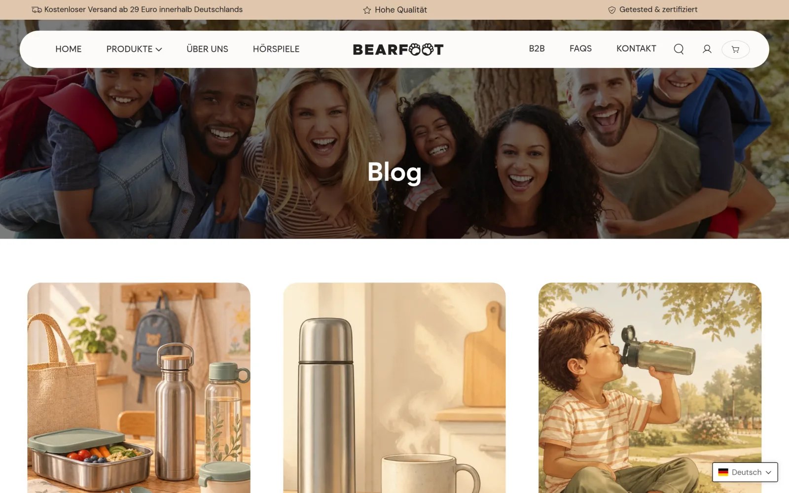 The blog in the shop theme